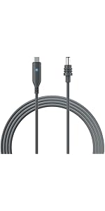 ToKismet Starlink Mini USB-C to DC Power Cable, 100W Input Waterproof Cord with Real-Time Power I...