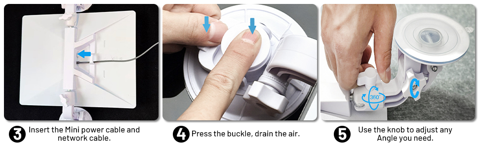 Starlink Mini Mount,360° Adjustable Starlink Mini Suction Cup Mount